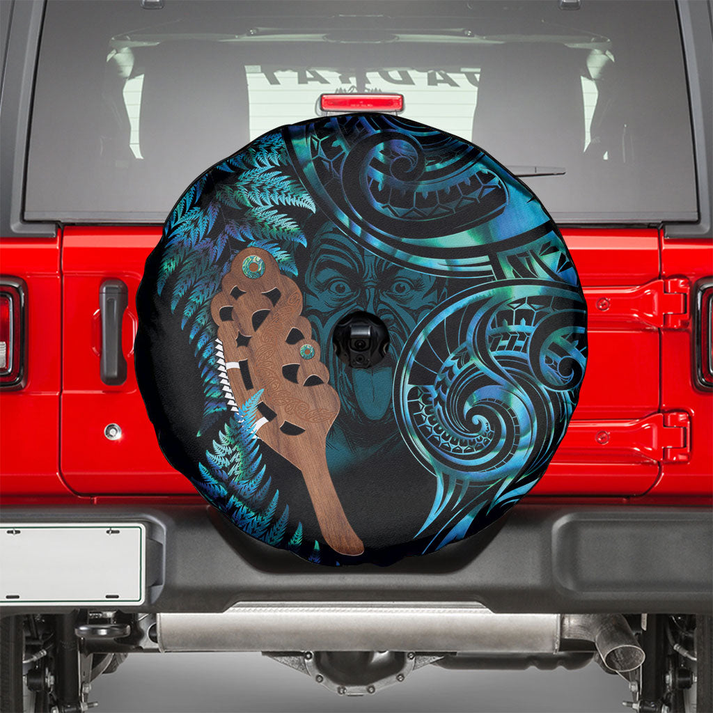 Maripi New Zealand Spare Tire Cover Maori Weapon Paua Shell Haka Fern LT14 - Polynesian Pride