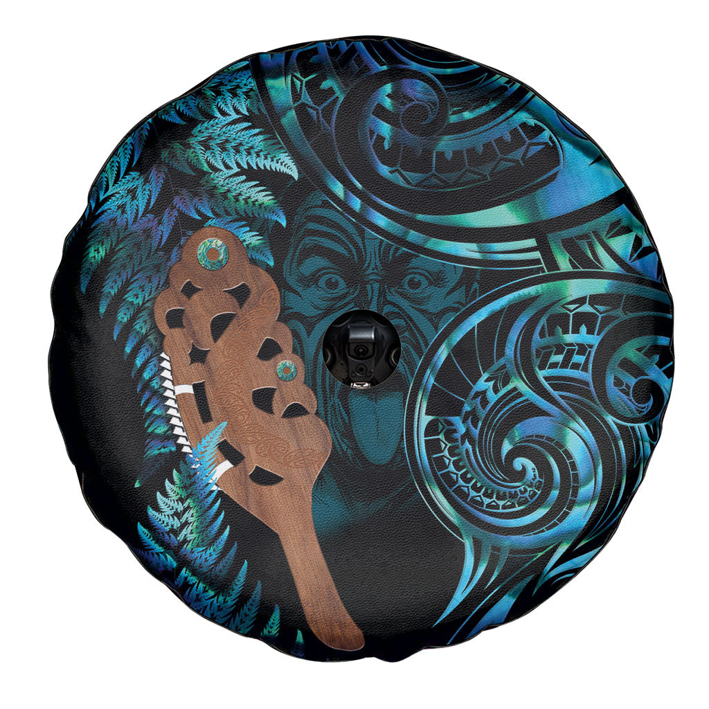 Maripi New Zealand Spare Tire Cover Maori Weapon Paua Shell Haka Fern LT14 - Polynesian Pride