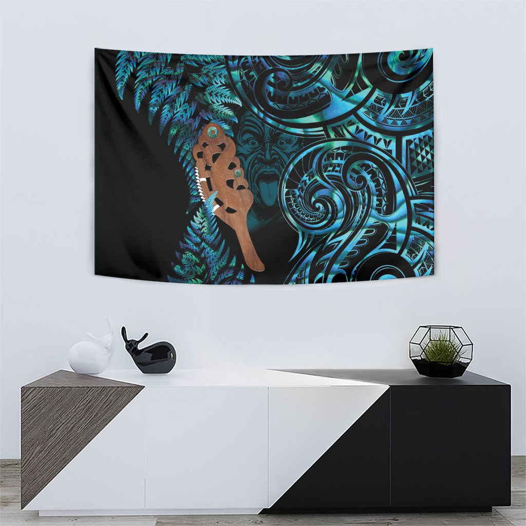 Maripi New Zealand Tapestry Maori Weapon Paua Shell Haka Fern LT14 - Polynesian Pride