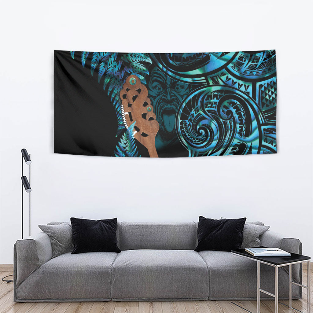 Maripi New Zealand Tapestry Maori Weapon Paua Shell Haka Fern LT14 - Polynesian Pride
