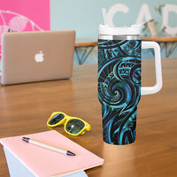 Maripi New Zealand Tumbler With Handle Maori Weapon Paua Shell Haka Fern LT14 - Polynesian Pride