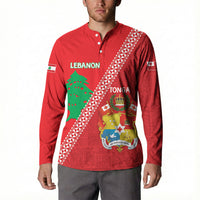Tonga And Lebanon Button Sweatshirt 2026 Together Half Style LT14 - Polynesian Pride