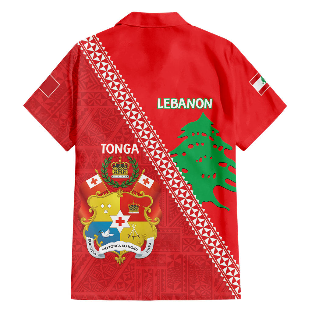 Tonga And Lebanon Hawaiian Shirt 2026 Together Half Style LT14 - Polynesian Pride