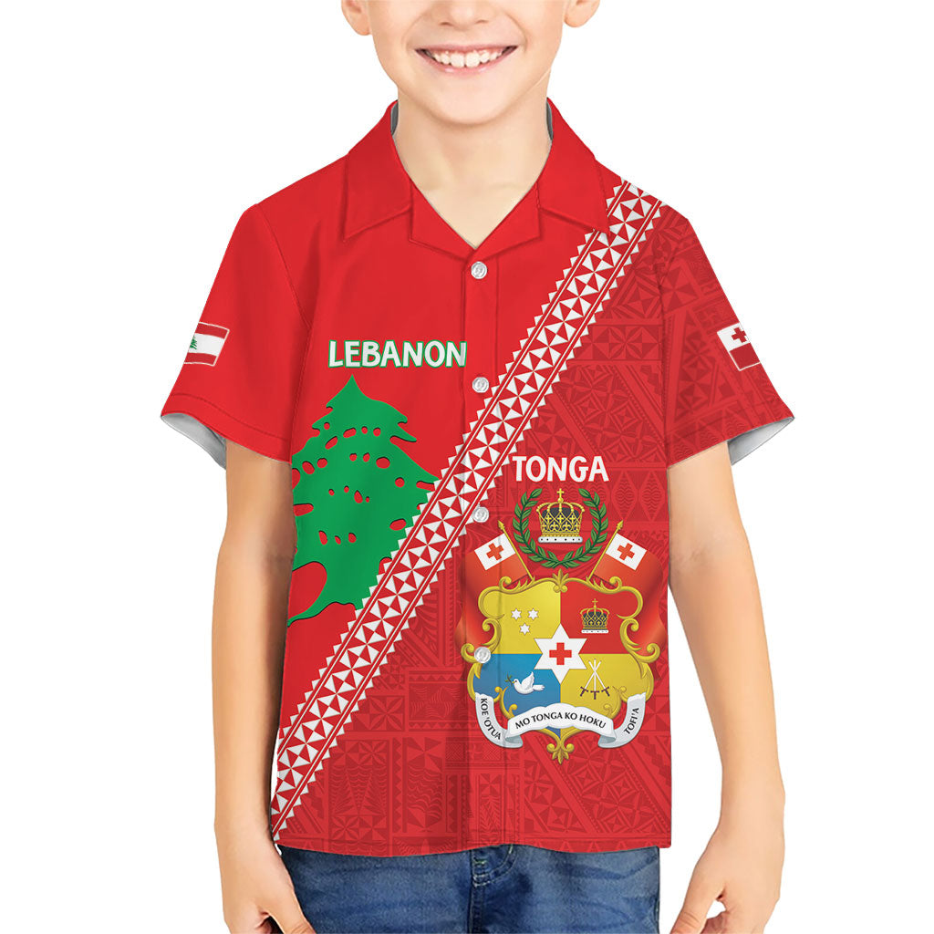 Tonga And Lebanon Hawaiian Shirt 2026 Together Half Style LT14 - Polynesian Pride