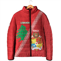 Tonga And Lebanon Padded Jacket 2026 Together Half Style LT14 - Polynesian Pride