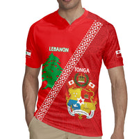 Tonga And Lebanon Rugby Jersey 2026 Together Half Style LT14 - Polynesian Pride