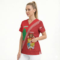 Tonga And Lebanon Scrub Top 2026 Together Half Style LT14 - Polynesian Pride