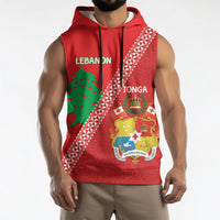 Tonga And Lebanon Sleeveless Hoodie 2026 Together Half Style LT14 - Polynesian Pride