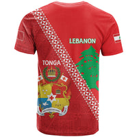 Tonga And Lebanon T Shirt 2026 Together Half Style LT14 - Polynesian Pride