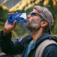 Hawaii 4 in 1 Can Cooler Tumbler Polynesian Shark Tattoo With Plumeria Blue Gradient