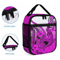 Hawaii Lunch Bag Polynesian Shark Tattoo With Plumeria Pink Gradient LT14 - Polynesian Pride