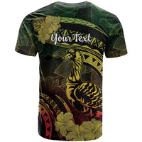 Personalised Hawaii Nene Goose T Shirt Hawaiian Map Hibiscus Polynesian Art - Reggae Gradient
