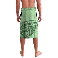 Personalised Hawaii Monk Seal Lavalava Polynesian Tattoo With Tropical Flowers - Green Pastel
