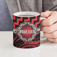 Aotearoa Ngapuhi Personalised Ceramic Mug Maori Iwi Poutama Puhoro Tattoo