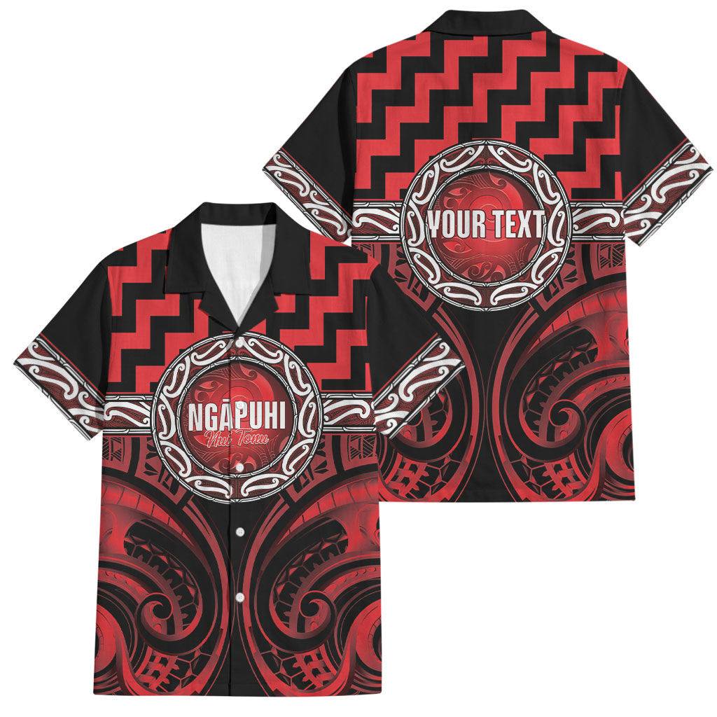 Aotearoa Ngapuhi Personalised Family Matching Off Shoulder Short Dress and Hawaiian Shirt Maori Iwi Poutama Puhoro Tattoo
