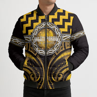 Aotearoa Ngati Porou Personalised Bomber Puffer Jacket Maori Iwi Poutama Puhoro Tattoo