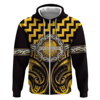Aotearoa Ngati Porou Personalised Hoodie Maori Iwi Poutama Puhoro Tattoo