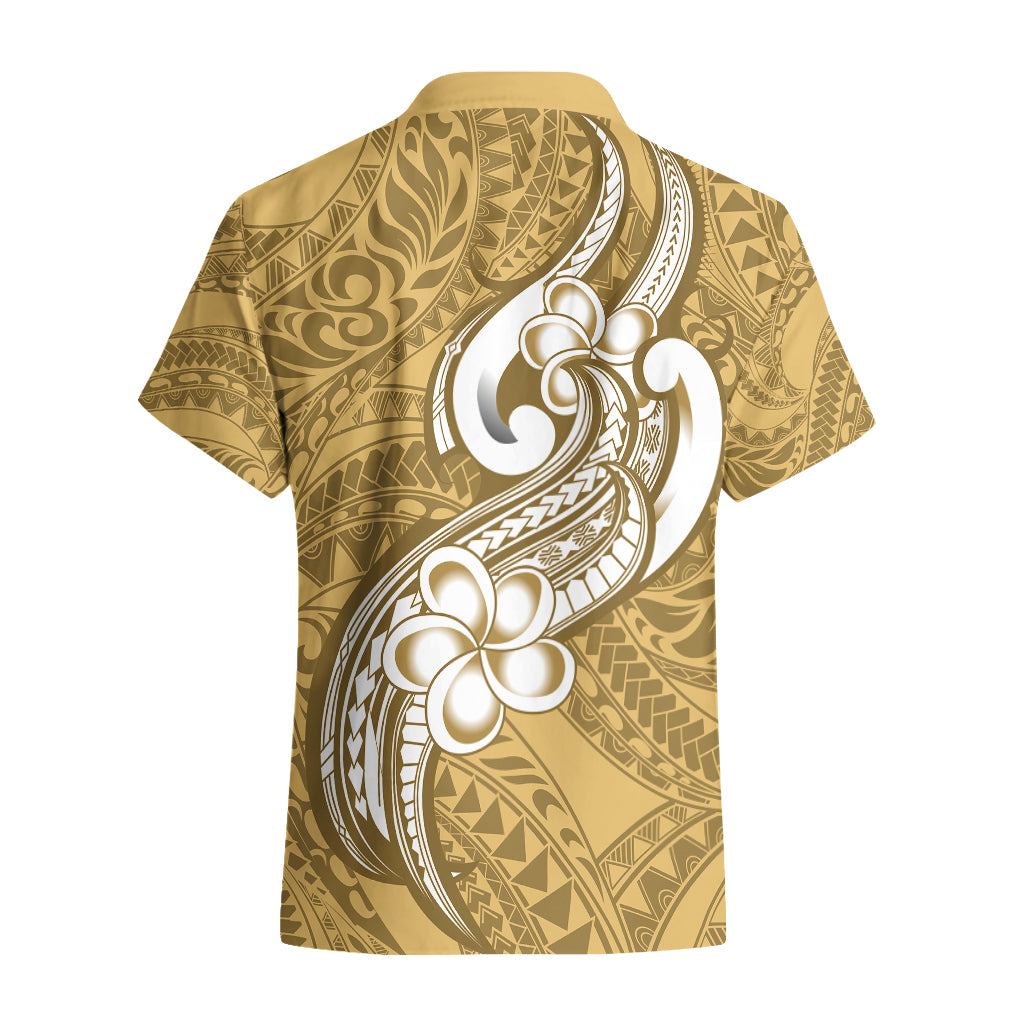 Polynesia Hawaiian Shirt Plumeria With Tribal Pattern Yellow Pastel Vibes LT14 - Polynesian Pride