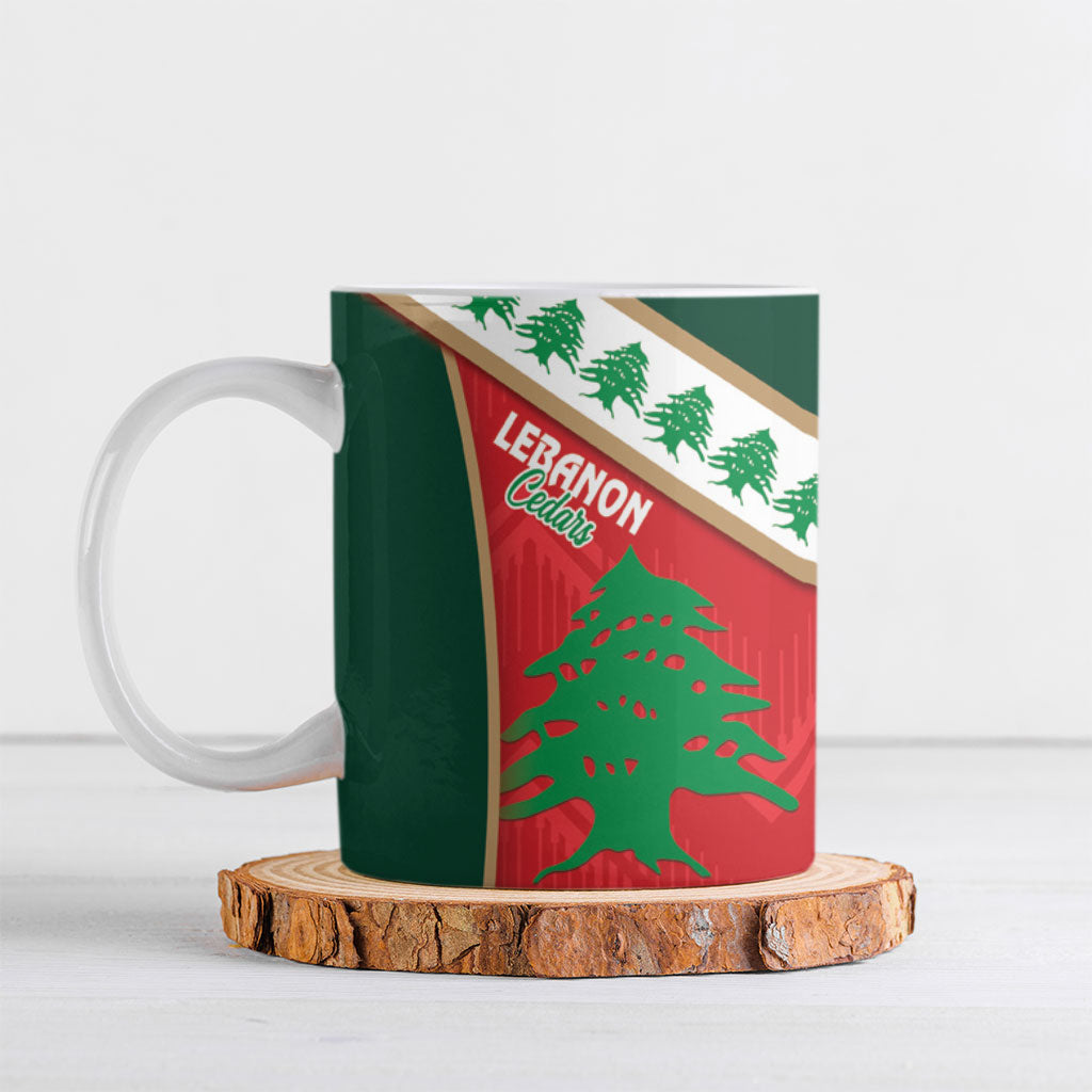 Rugby Papua New Guinea and Lebanon Ceramic Mug PNG Kumuls Cedars Together LT14 Multicolor - Polynesian Pride