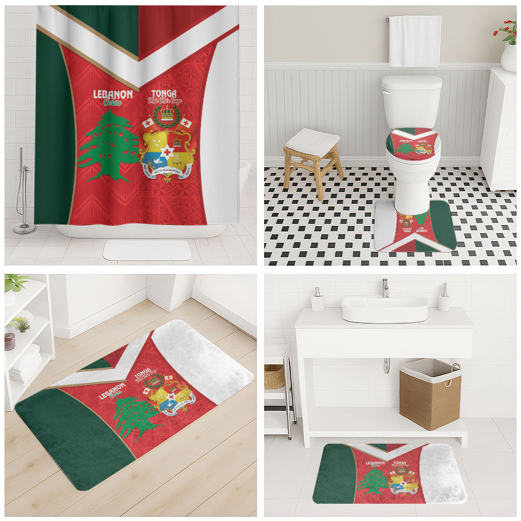 Rugby Tonga and Lebanon Bathroom Set Mate Maa Tonga Cedars Together