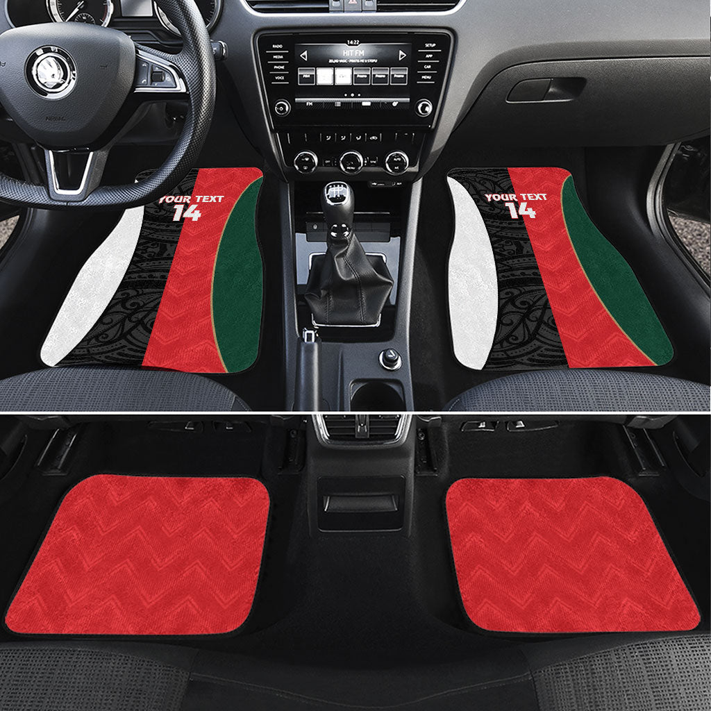 Custom Rugby New Zealand and Lebanon Car Mats All Black Cedars Together LT14 Set 4pcs Multicolor - Polynesian Pride