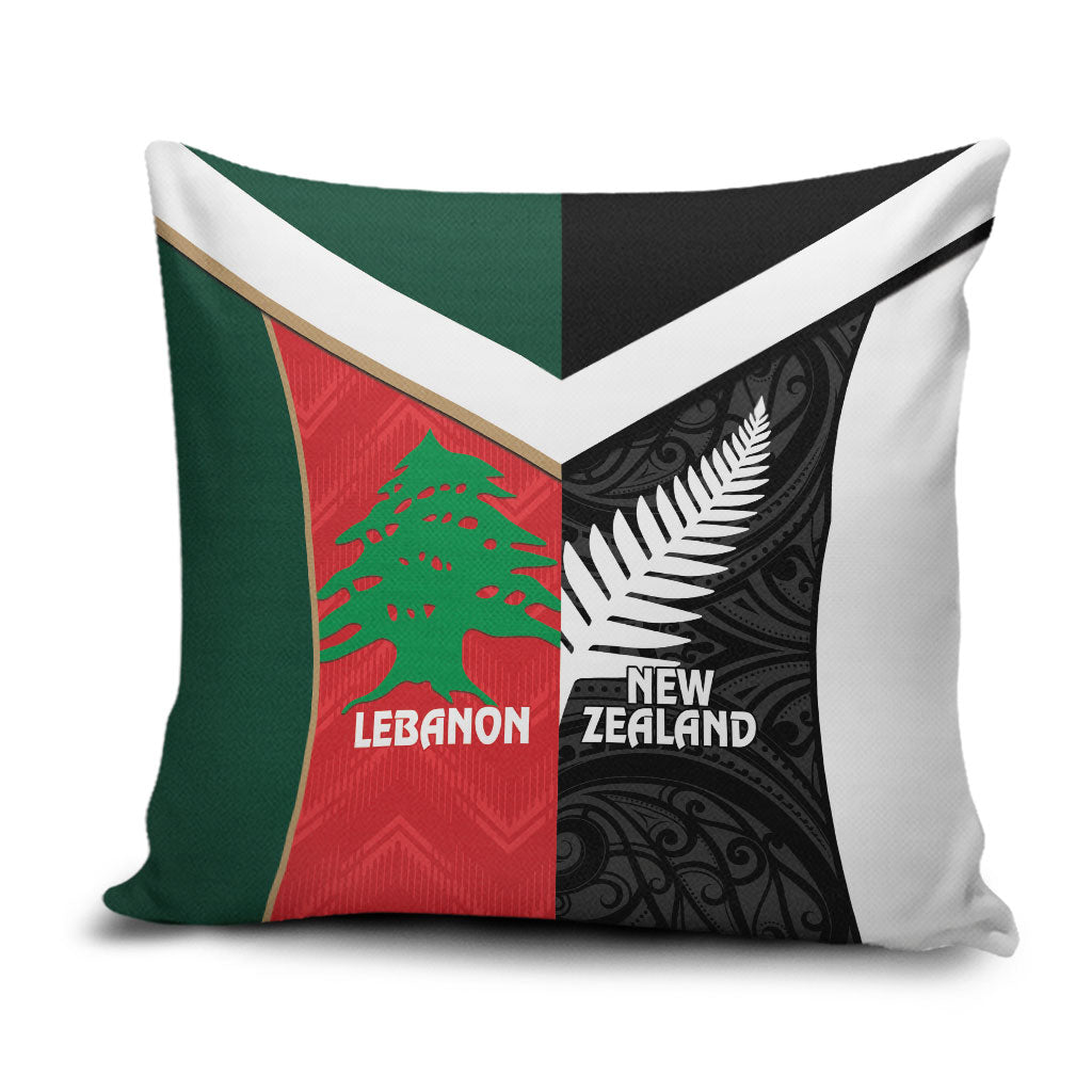 Rugby New Zealand and Lebanon Pillow Cover All Black Cedars Together LT14 Multicolor - Polynesian Pride