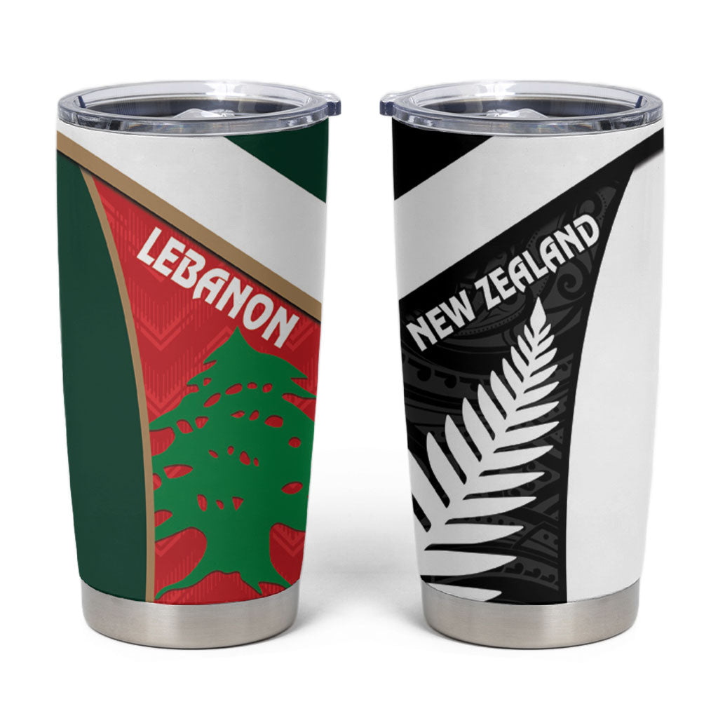 Rugby New Zealand and Lebanon Tumbler Cup All Black Cedars Together LT14 Multicolor - Polynesian Pride