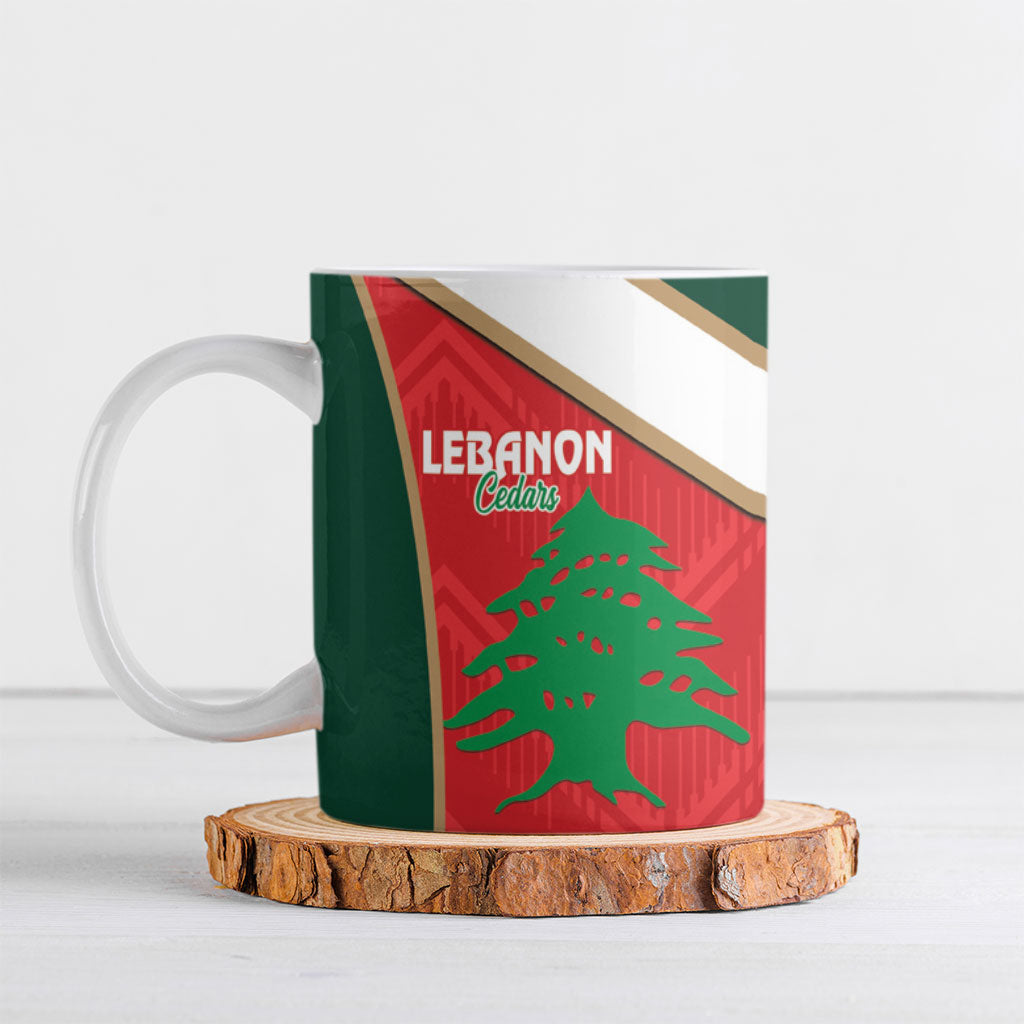 Rugby Samoa and Lebanon Ceramic Mug Toa Samoa Cedars Together LT14 Multicolor - Polynesian Pride