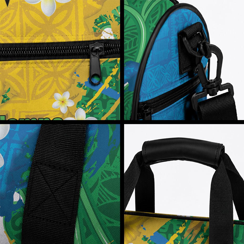 Malampa Fiji Day Duffle Bag 10 October Together We Grow Grunge Tapa Motifs