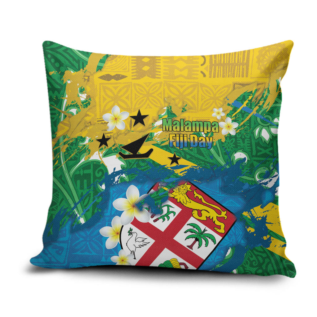 Malampa Fiji Day Pillow Cover 10 October Together We Grow Grunge Tapa Motifs LT14 Multicolor - Polynesian Pride