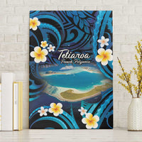 French Polynesia Tetiaroa Atoll Canvas Wall Art Polynesian Curves Style