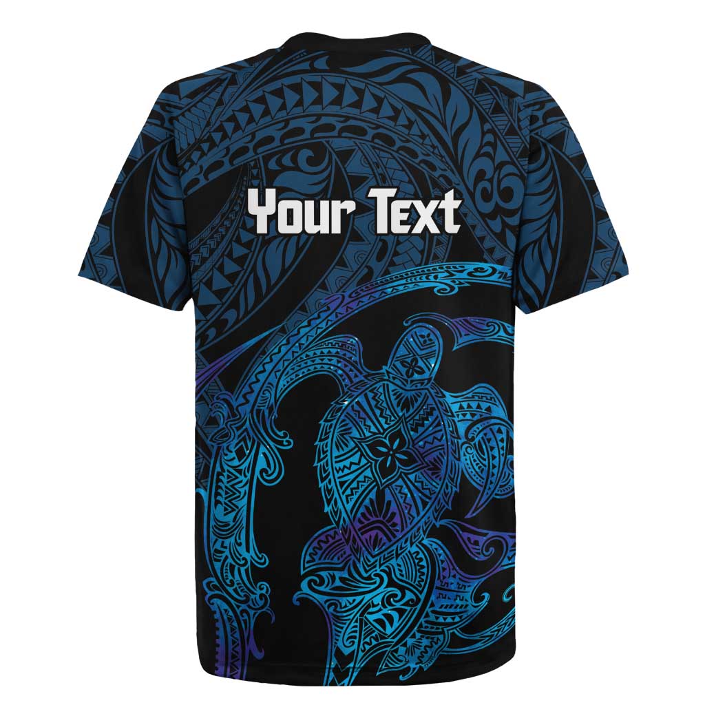 Personalised Tahiti Moorea Atoll Rugby Jersey Polynesian Sea Turtle