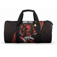 Personalised Tahiti Bora Bora Duffle Bag Manta Rays With Polynesian Plumeria LT14 One size Red - Polynesian Pride