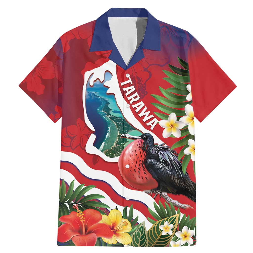 Personalised Kiribati Tarawa Atoll Family Matching Mermaid Dress and Hawaiian Shirt Frigate Bird With Map Tropical Style