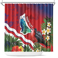 Personalised Kiribati Tarawa Atoll Shower Curtain Frigate Bird With Map Tropical Style
