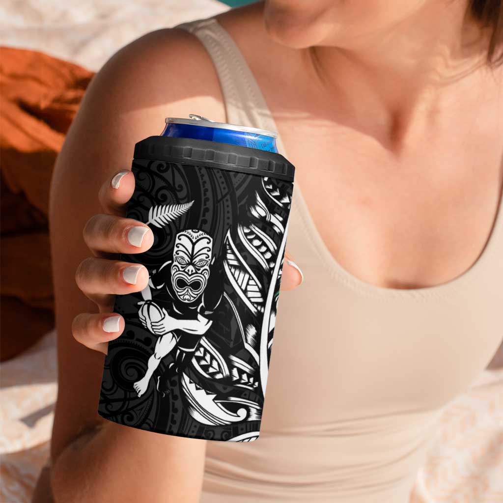 New Zealand and Ireland Rugby 4 in 1 Can Cooler Tumbler Maori Tiki Fern Irish Celtic Cross - Polynesian Pride