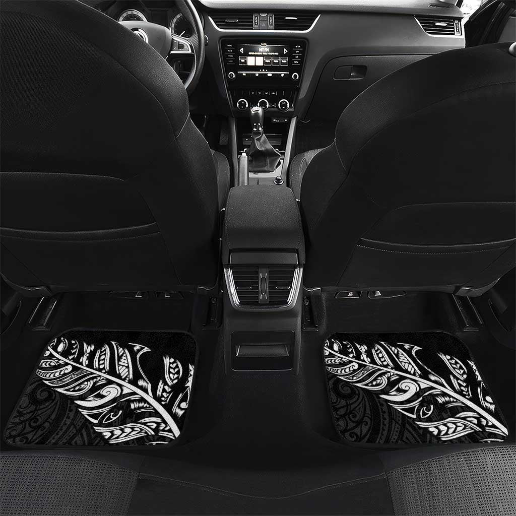 New Zealand and Ireland Rugby Custom Car Mats Maori Tiki Fern Irish Celtic Cross - Polynesian Pride