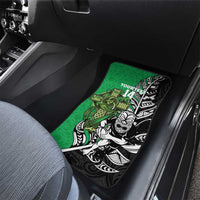 New Zealand and Ireland Rugby Custom Car Mats Maori Tiki Fern Irish Celtic Cross - Polynesian Pride