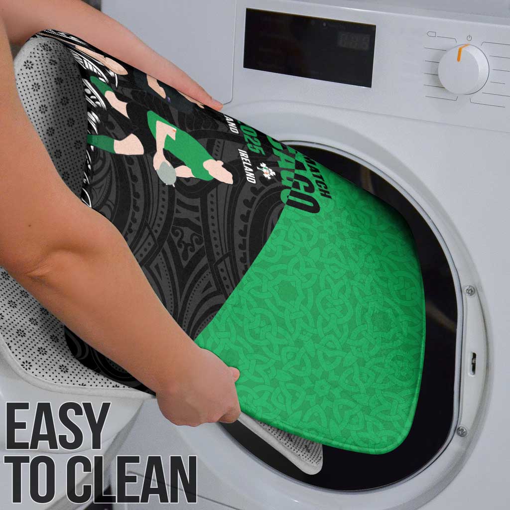 New Zealand and Ireland Rugby Bathroom Set Chicago 2025 Go All Black Shamrocks - Polynesian Pride