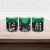 New Zealand and Ireland Rugby Ceramic Mug Chicago 2025 Go All Black Shamrocks - Polynesian Pride