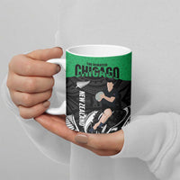 New Zealand and Ireland Rugby Ceramic Mug Chicago 2025 Go All Black Shamrocks - Polynesian Pride