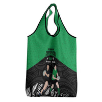 New Zealand and Ireland Rugby Grocery Bag Chicago 2025 Go All Black Shamrocks - Polynesian Pride