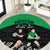 New Zealand and Ireland Rugby Round Carpet Chicago 2025 Go All Black Shamrocks - Polynesian Pride