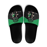 New Zealand and Ireland Rugby Slide Sandals Chicago 2025 Go All Black Shamrocks - Polynesian Pride