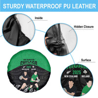 New Zealand and Ireland Rugby Spare Tire Cover Chicago 2025 Go All Black Shamrocks - Polynesian Pride