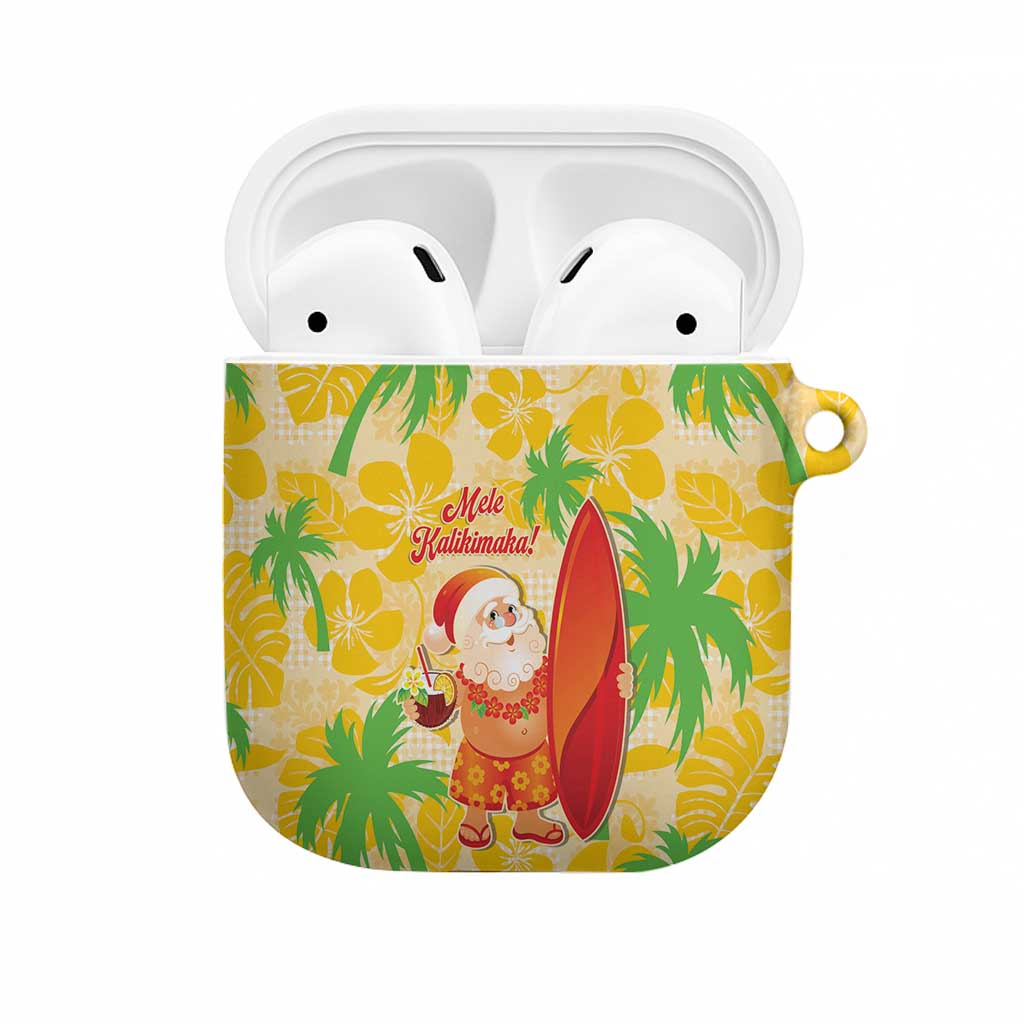 Aloha Hawaii Christmas AirPods Case Mele Kalikimaka Funny Santa Palaka Quilt Motifs - Polynesian Pride