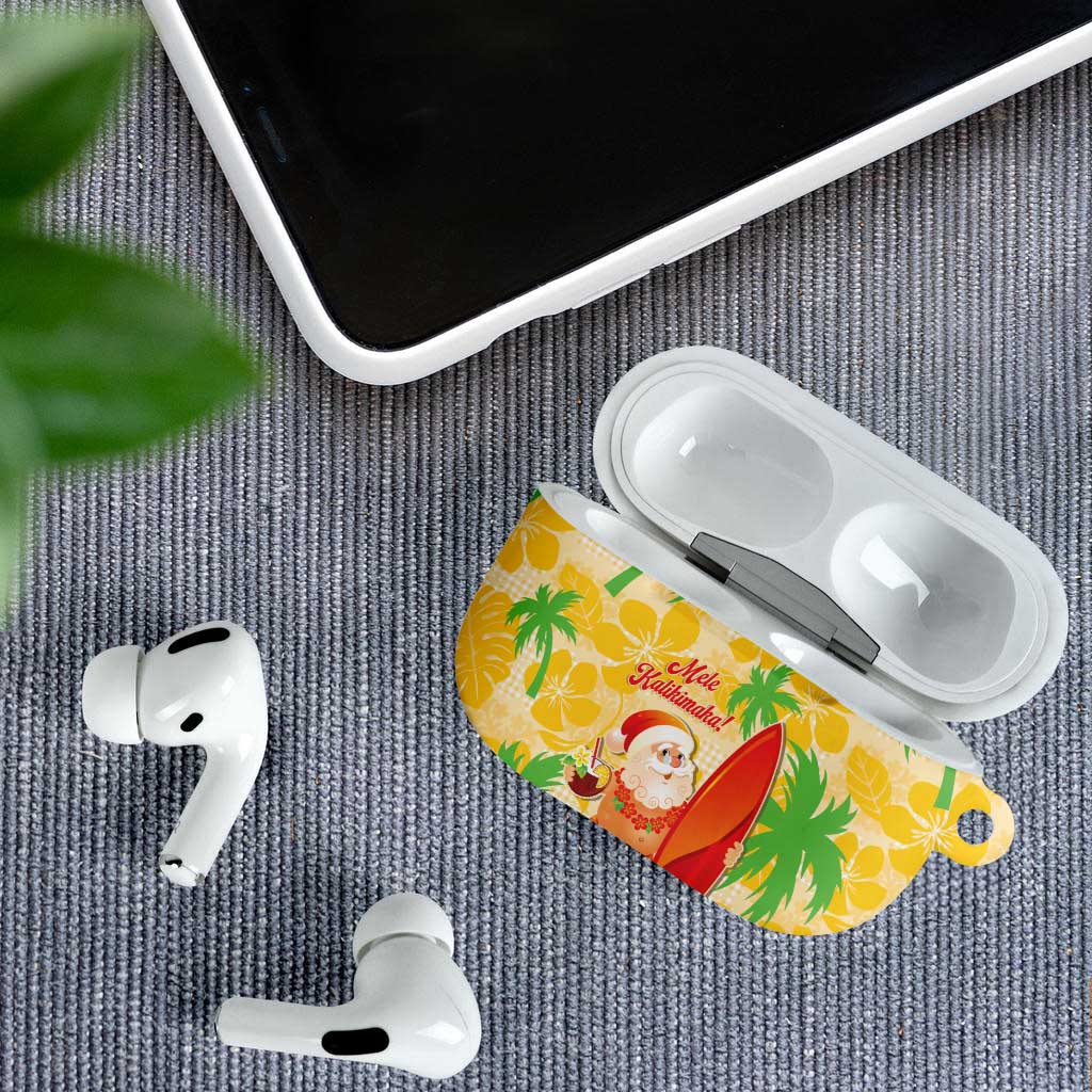 Aloha Hawaii Christmas AirPods Case Mele Kalikimaka Funny Santa Palaka Quilt Motifs - Polynesian Pride