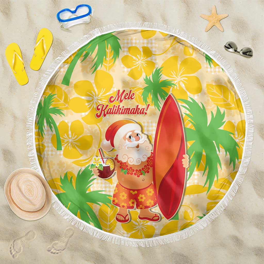 Aloha Hawaii Christmas Beach Blanket Mele Kalikimaka Funny Santa Palaka Quilt Motifs - Polynesian Pride