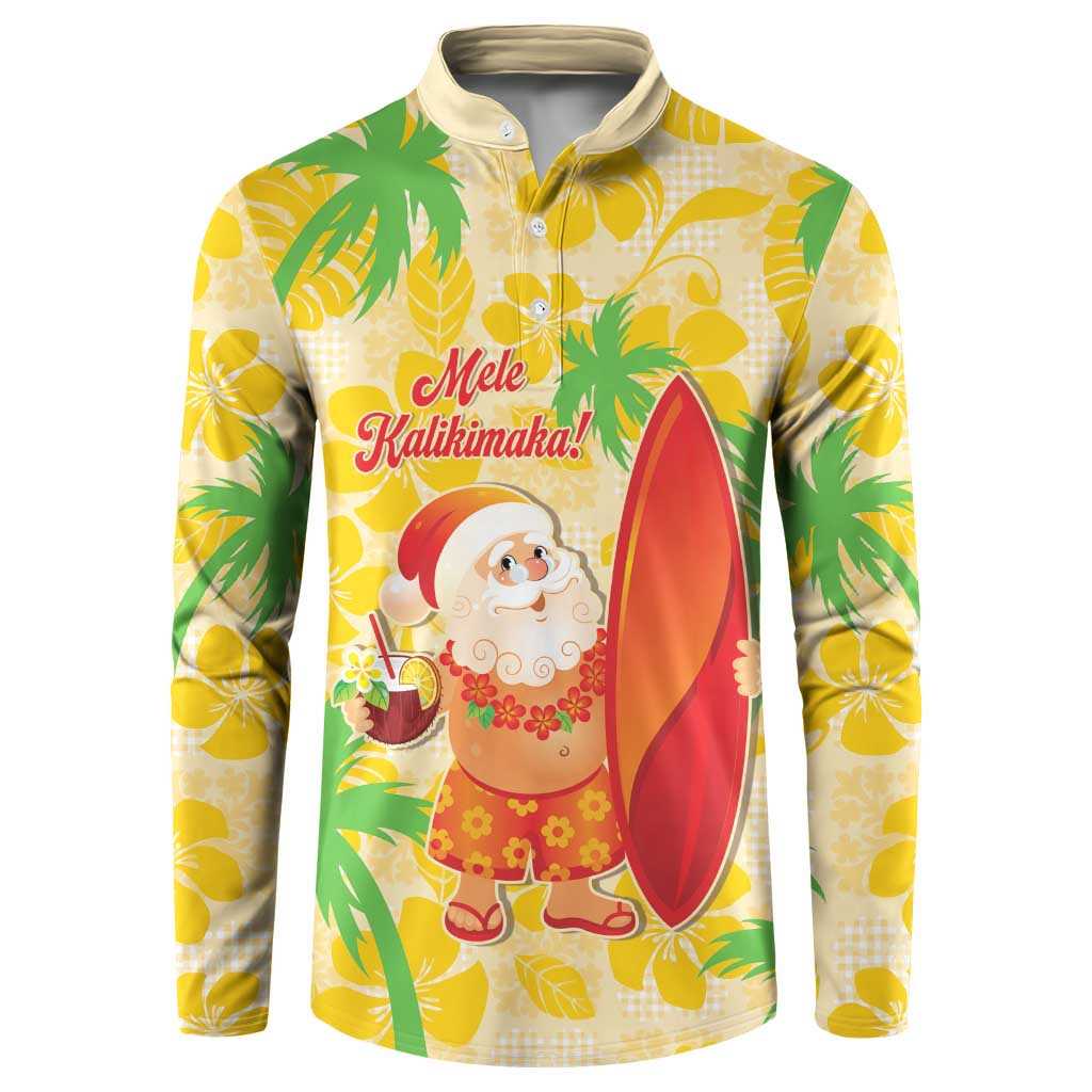 Aloha Hawaii Christmas Button Sweatshirt Mele Kalikimaka Funny Santa Palaka Quilt Motifs - Polynesian Pride