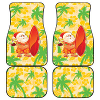 Aloha Hawaii Christmas Car Mats Mele Kalikimaka Funny Santa Palaka Quilt Motifs - Polynesian Pride